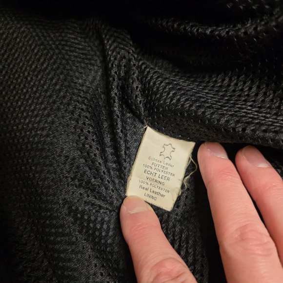 Phoenix Jacket Mens 44 Black Leather Motorcycle Bomber Elastic Waist Zip Pockets - Picture 12 of 16